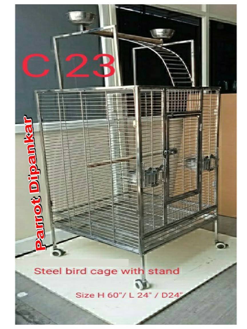 semester Whimsical Walnut Stainless Steel Cage-C23 – Parrot Dipankar
