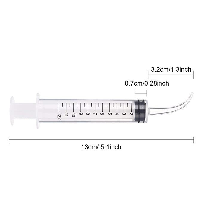 Hamsters, Puppys & Kittens Transparent 12 ML Curve Tip Syringe
